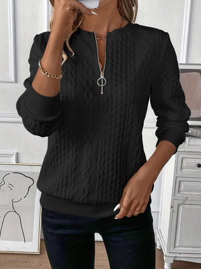 Amalie | Cable knit zip Sweater